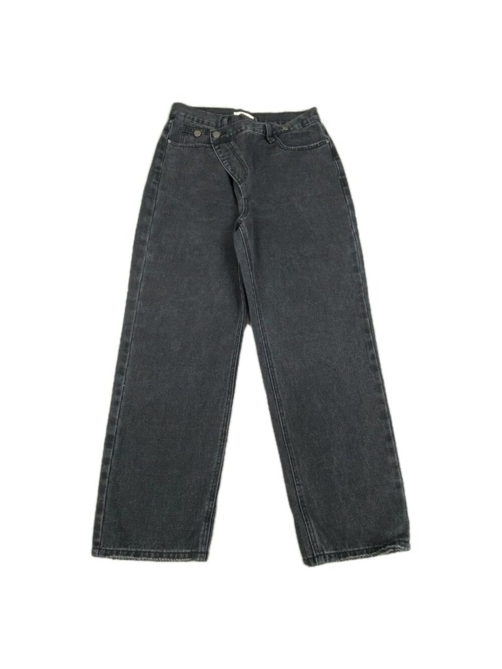 Elan Jeans Womens Large Black 100% Cotton Mid Rise All Day Comfort Straight Leg